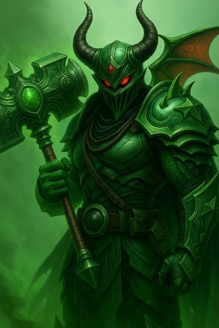Sap-Green Devil Warrior From Celestic Warriors: Legend Warriors